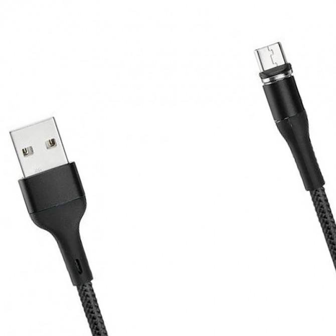 Кабель Usams U29 US-SJ338 Aluminum Alloy Magnetic Micro Cable 2m Black-1