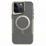 Чехол TPU+PC Metal Buttons with MagSafe Carbon Ring для Apple iPhone 15 Pro Max (6.7) Серый