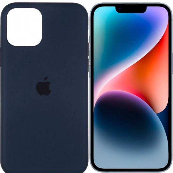 Оригинальный силиконовый чехол для iPhone 14 Pro Max Midnight Blue FULL-1