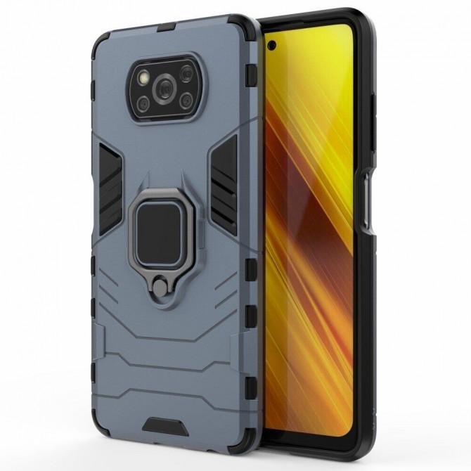 Чехол HONOR Hard Defence Series для Xiaomi Poco X3 Space Grey (с держателем)-2