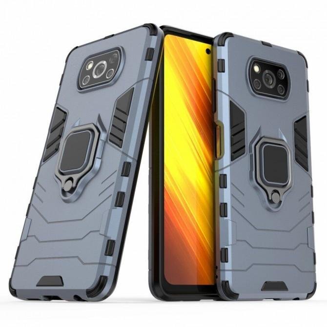 Чехол HONOR Hard Defence Series для Xiaomi Poco X3 Space Grey (с держателем)-3