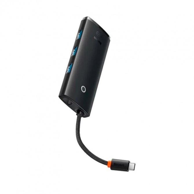 Хаб Baseus Lite Series 5-Port Type-C HUB Docking Station (Type-C to HDMI+USB3.0*3+PD) Black-1
