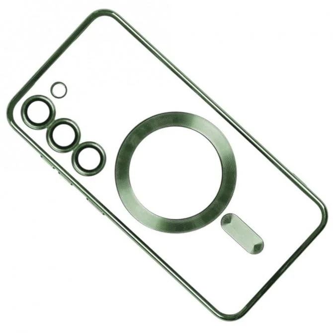 Силіконовий чохол SHINING with MagSafe для Samsung Galaxy S24 Plus/S25 Plus Olive-1