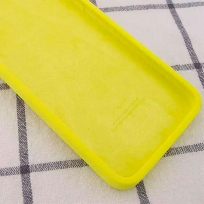 Оригинальный силиконовый чехол для iPhone 11 Pro Max Ярко Желтый FULL (SQUARE SHAPE)-1