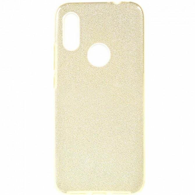 Чехол Silicone 3in1 Блёстки для Xiaomi Redmi 7 Gold-1