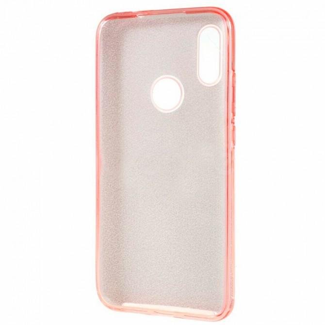 Чехол Silicone 3in1 Блёстки для Xiaomi Redmi 7 Pink-3