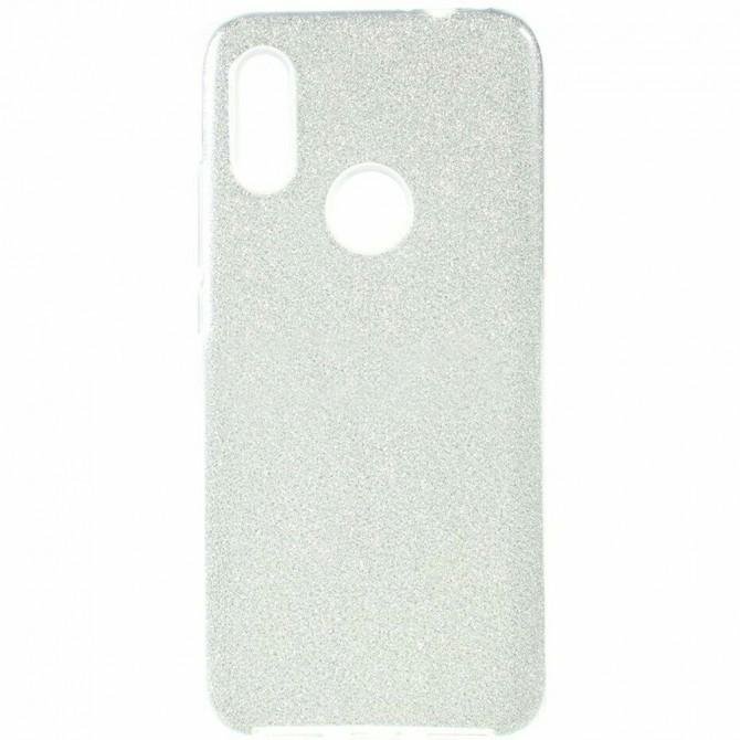 Чехол Silicone 3in1 Блёстки для Xiaomi Redmi 7 Silver-1
