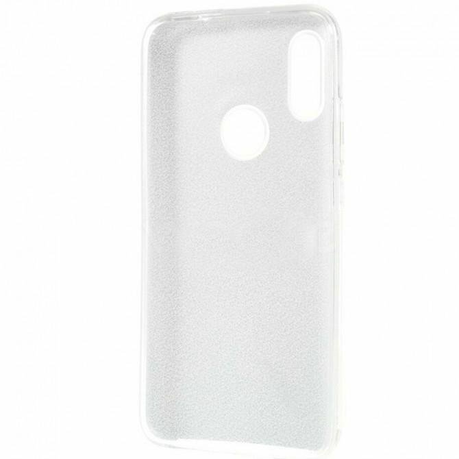Чехол Silicone 3in1 Блёстки для Xiaomi Redmi 7 Silver-2