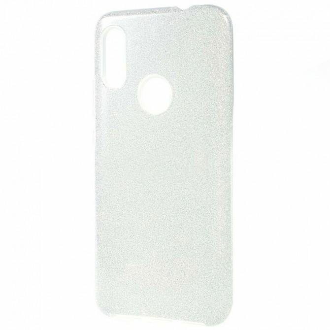 Чехол Silicone 3in1 Блёстки для Xiaomi Redmi 7 Silver-3