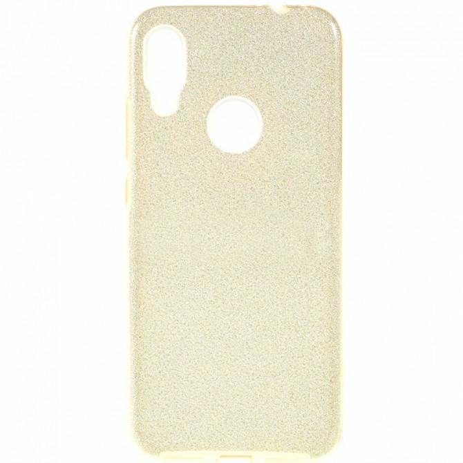 Чохол Silicone 3in1 Блискітки для Xiaomi REDMI Note 7 Золотий-1
