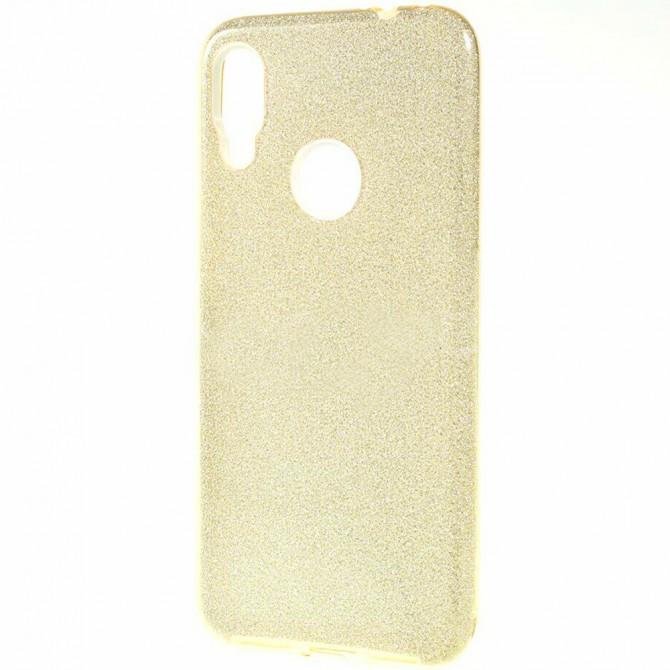 Чохол Silicone 3in1 Блискітки для Xiaomi REDMI Note 7 Золотий-2