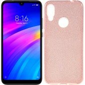 Чехол Silicone 3in1 Блёстки для Xiaomi REDMI Note 7 Pink
