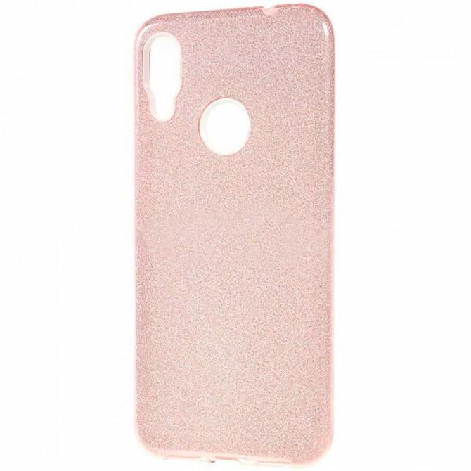 Чохол Silicone 3in1 Блискітки для Xiaomi REDMI Note 7 Рожевий-2