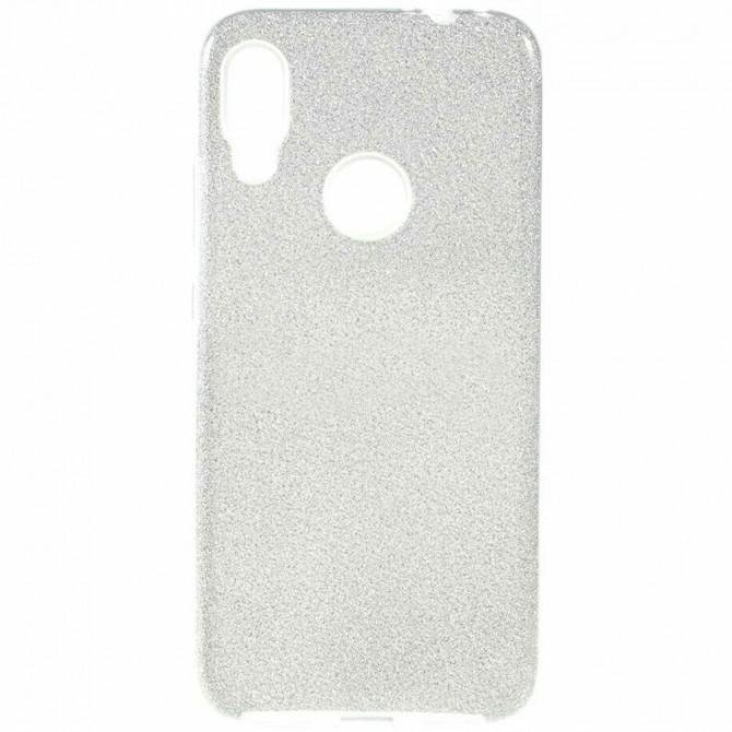 Чохол Silicone 3in1 Блискітки для Xiaomi REDMI Note 7 Срібло-1