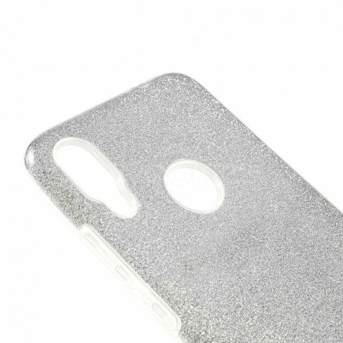 Чохол Silicone 3in1 Блискітки для Xiaomi REDMI Note 7 Срібло-3