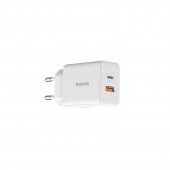 МЗП 1USB + Type-C Baseus Cube QC 30W EU Moon White МЗП 1USB + Type-C Baseus Cube QC 30W EU Moon White