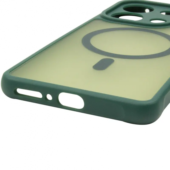 Чeхол TPU+PC Lyon Frosted series with Magsafe Xiaomi Redmi Note 13 4G Green-4
