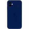 Оригінальний силіконовий чохол для iPhone 11 Темно Синій FULL (SQUARE SHAPE)