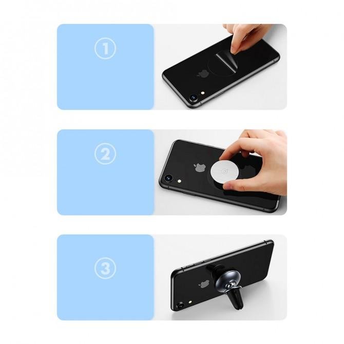 Автодержатель Usams Car Holder US-ZJ047 Magnetic Чёрный-1