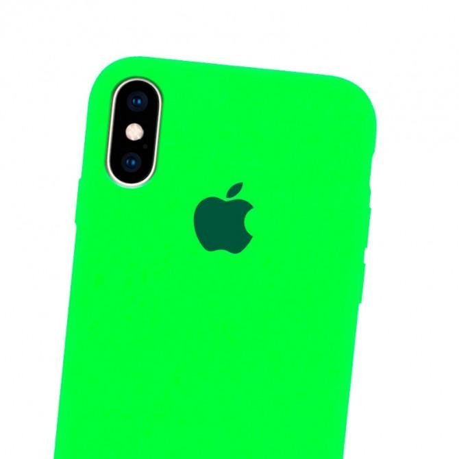 Оригинальный силиконовый чехол для iPhone X/Xs Неоново Зеленый-2