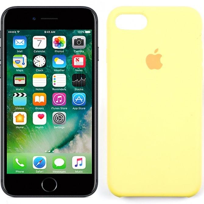 Чехол силиконовый для iPhone 7/8 Светло желтый