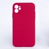 Оригинальный силиконовый чехол для iPhone 11 Темно Вишневый FULL (with camera protection)