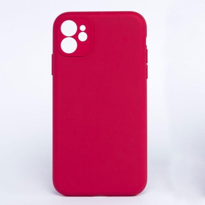 Оригинальный силиконовый чехол для iPhone 11 Темно Вишневый FULL (with camera protection)