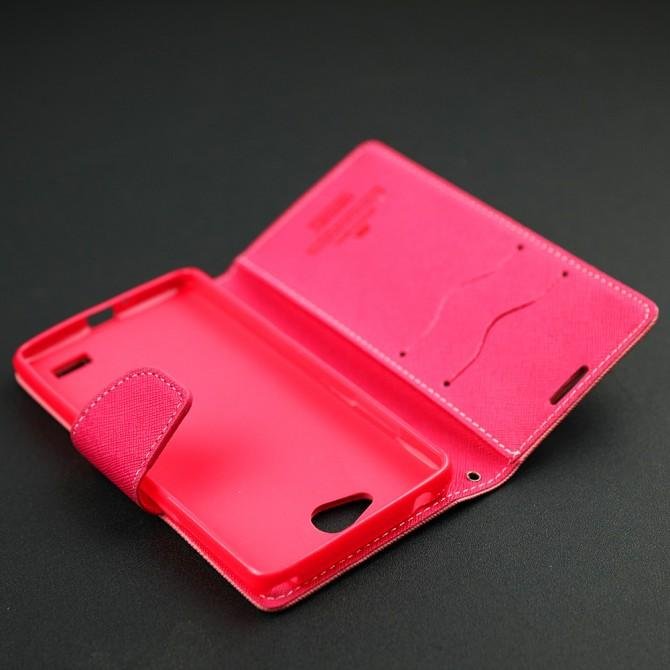 Чохол книжка Goospery для LG Max/X155 Рожевий-4