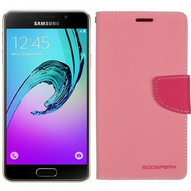 Чохол книжка Goospery для Samsung A310 (A3-2016) Рожевий