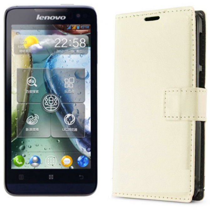 Чехол книжка для Lenovo P770 White