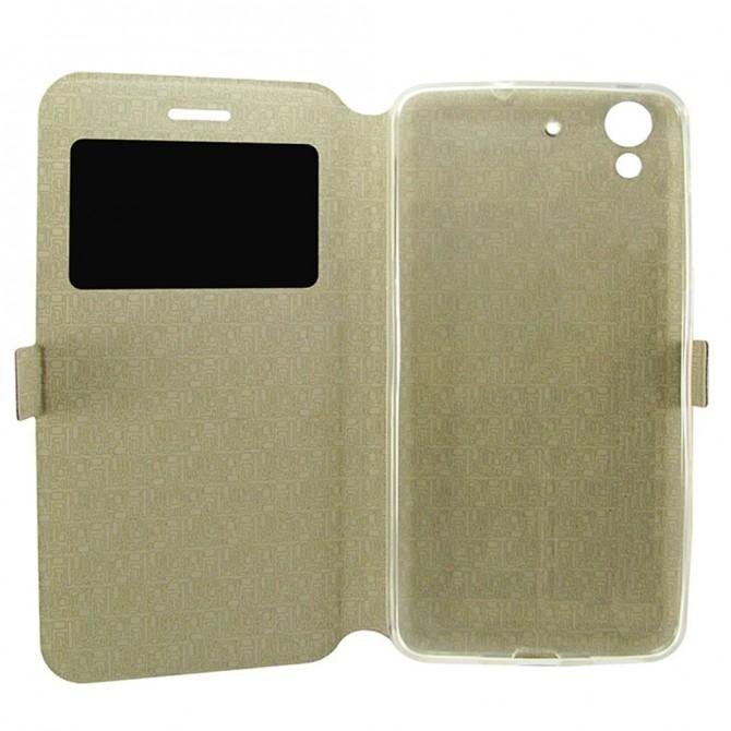 Чехол книжка для Huawei Y6 II Чёрный with Window-3