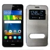 Чохол книжка для Huawei Y6 Pro Золотий with Window