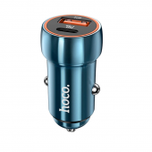 Автомобильное зарядное устройство 1USB+Type-C Hoco Z49A PD20W+QC3.0 Sapphire Blue