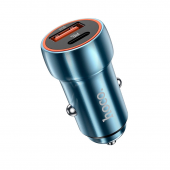 Автомобильное зарядное устройство 1USB+Type-C Hoco Z49A PD20W+QC3.0 Sapphire Blue
