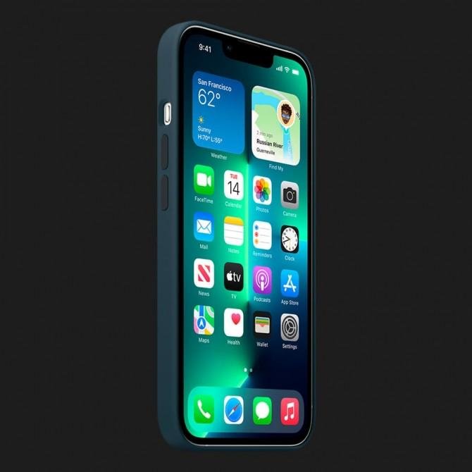 Чехол Apple Silicone для iPhone 13 Pro Max with MagSafe Abyss Blue-2