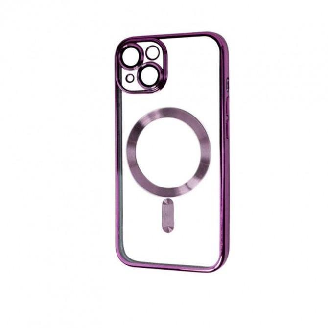 Силіконовий чохол SHINING with MagSafe для iPhone 13 Темно Фіолетовий