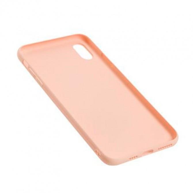 Чохол TPU Glass LV для iPhone Xs Пудровий-2