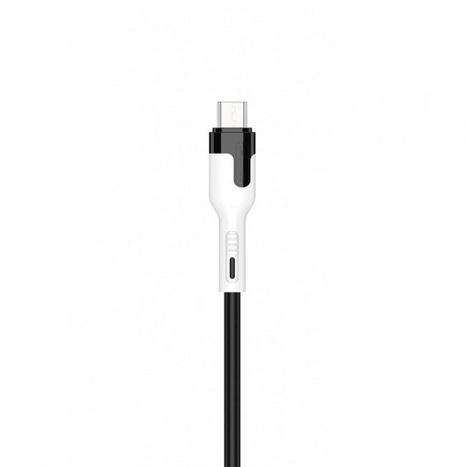Кабель USB Jellico A6 MicroUSB 1m 3A Black-1