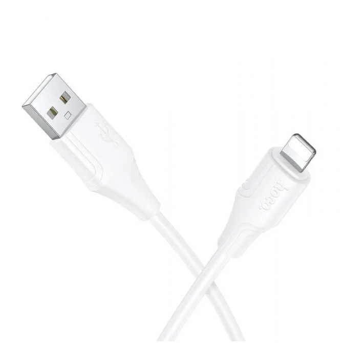 Кабель USB Hoco X124 Bien Lightning White 1m