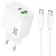 Сетевое зарядное устройство 1USB + Type-C Hoco CS55A PD30W+QC3.0 White + Type-C to Type-C cable