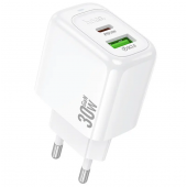 Сетевое зарядное устройство 1USB + Type-C Hoco CS55A PD30W+QC3.0 White Сетевое зарядное устройство 1USB + Type-C Hoco CS55A PD30W+QC3.0 White