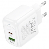 Сетевое зарядное устройство 1USB + Type-C Hoco CS55A PD30W+QC3.0 White Сетевое зарядное устройство 1USB + Type-C Hoco CS55A PD30W+QC3.0 White