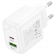 Мережевий зарядний пристрій 1USB + Type-C Hoco CS55A PD30W+QC3.0 White