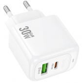 Сетевое зарядное устройство 1USB + Type-C Hoco CS55A PD30W+QC3.0 White Сетевое зарядное устройство 1USB + Type-C Hoco CS55A PD30W+QC3.0 White