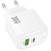 Мережевий зарядний пристрій 1USB + Type-C Hoco CS55A PD30W+QC3.0 White