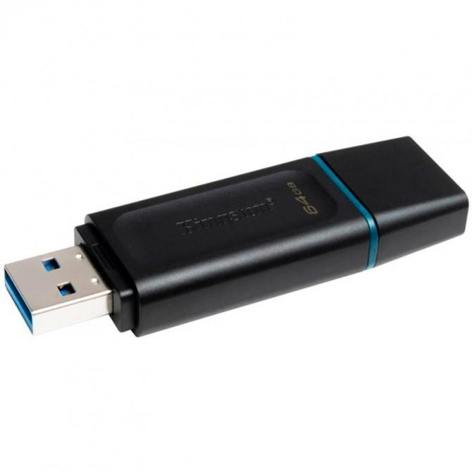 Флеш-память Kingston USB 64GB DT Exodia Black/Teal USB 3.2-1