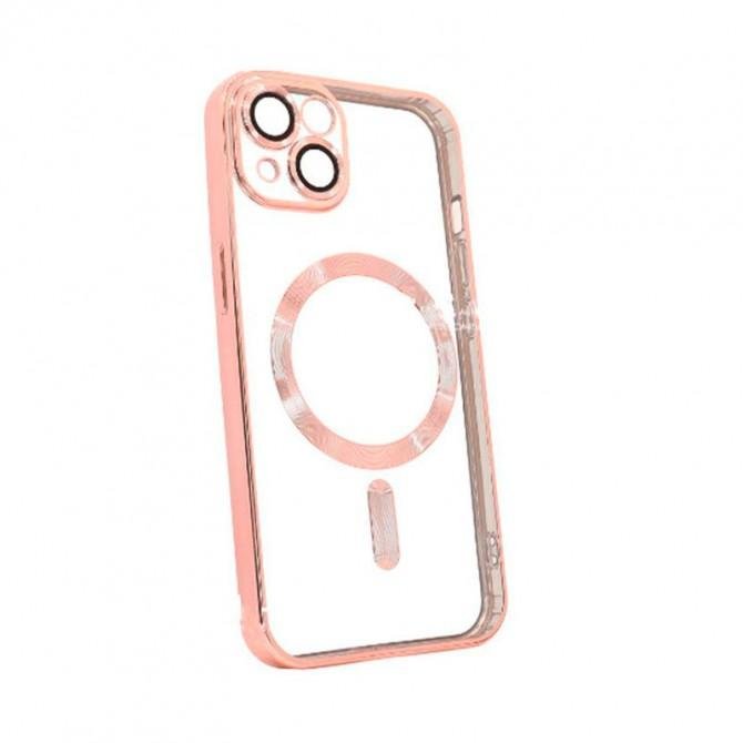 Силіконовий чохол SHINING with MagSafe для iPhone 15 Pro Max Рожево Золотий