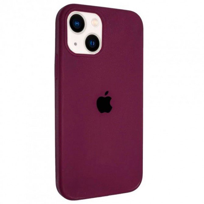 Оригинальный силиконовый чехол для iPhone 13 mini Марсала FULL