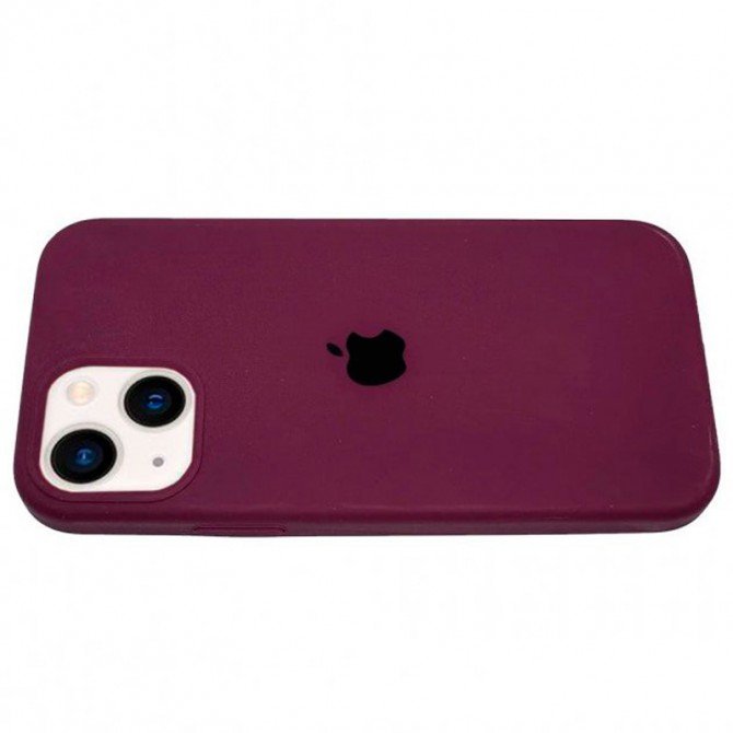Оригинальный силиконовый чехол для iPhone 13 mini Марсала FULL-1