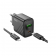 Мережевий зарядний пристрій Hoco CS23A USB / USB PD / QC 30W + Type-C to Lightning, Black
